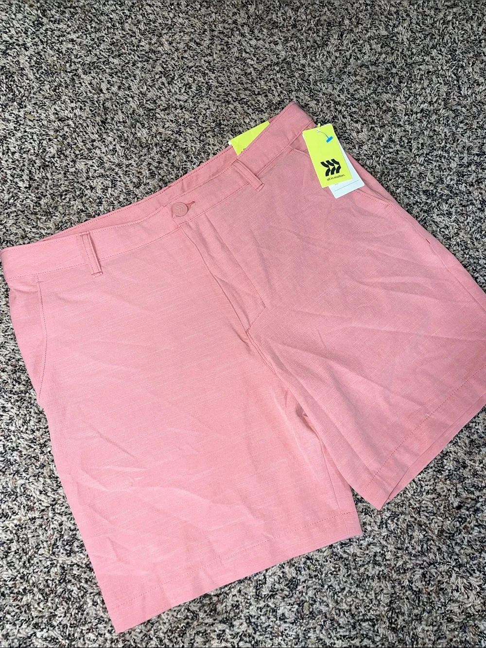 All In Motion Mens 7” Unlined Golf Shorts Sand Size 34 | NWT